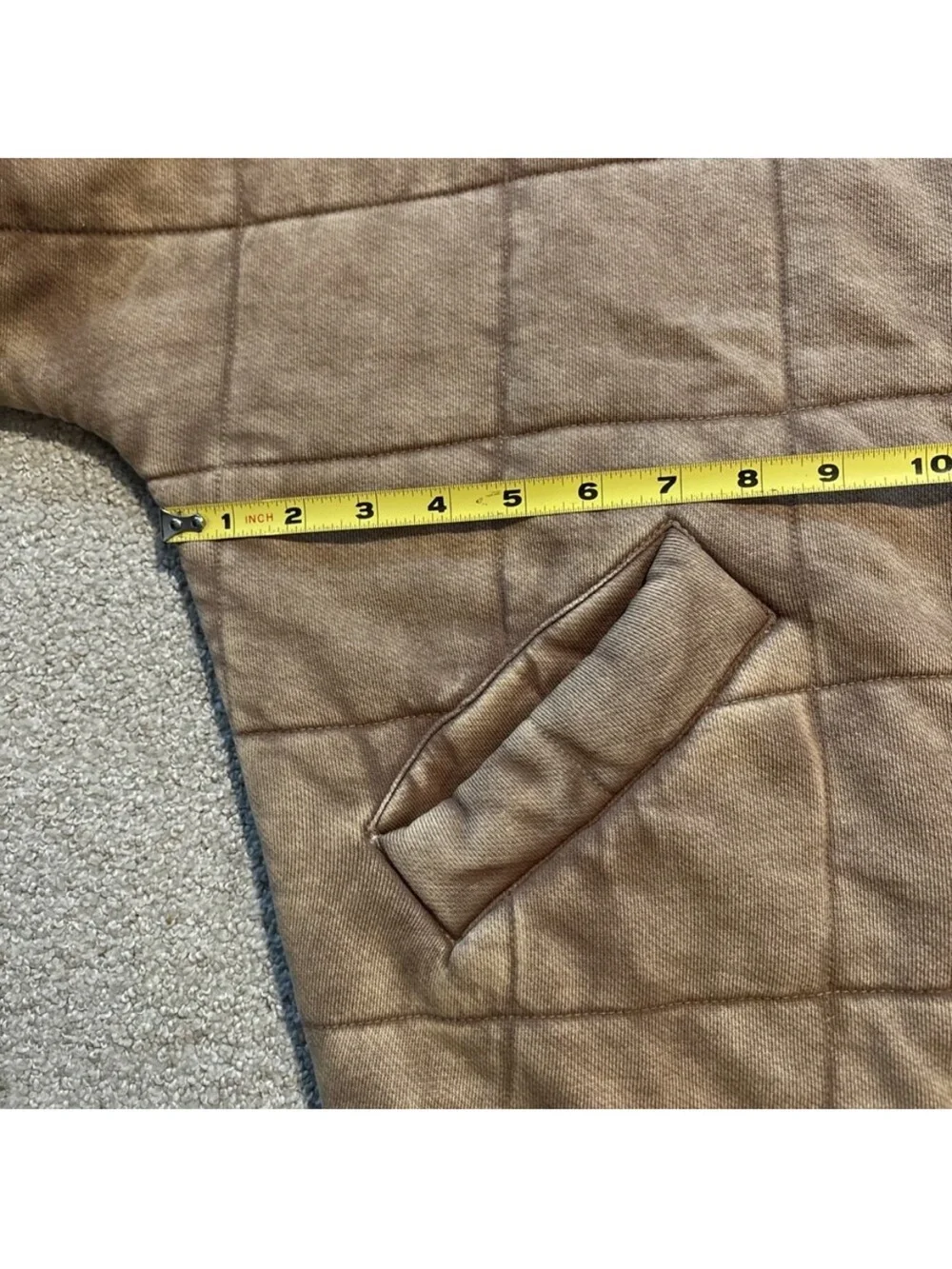 Free People Quilted Dolman Tan-Brown Zip Jacket